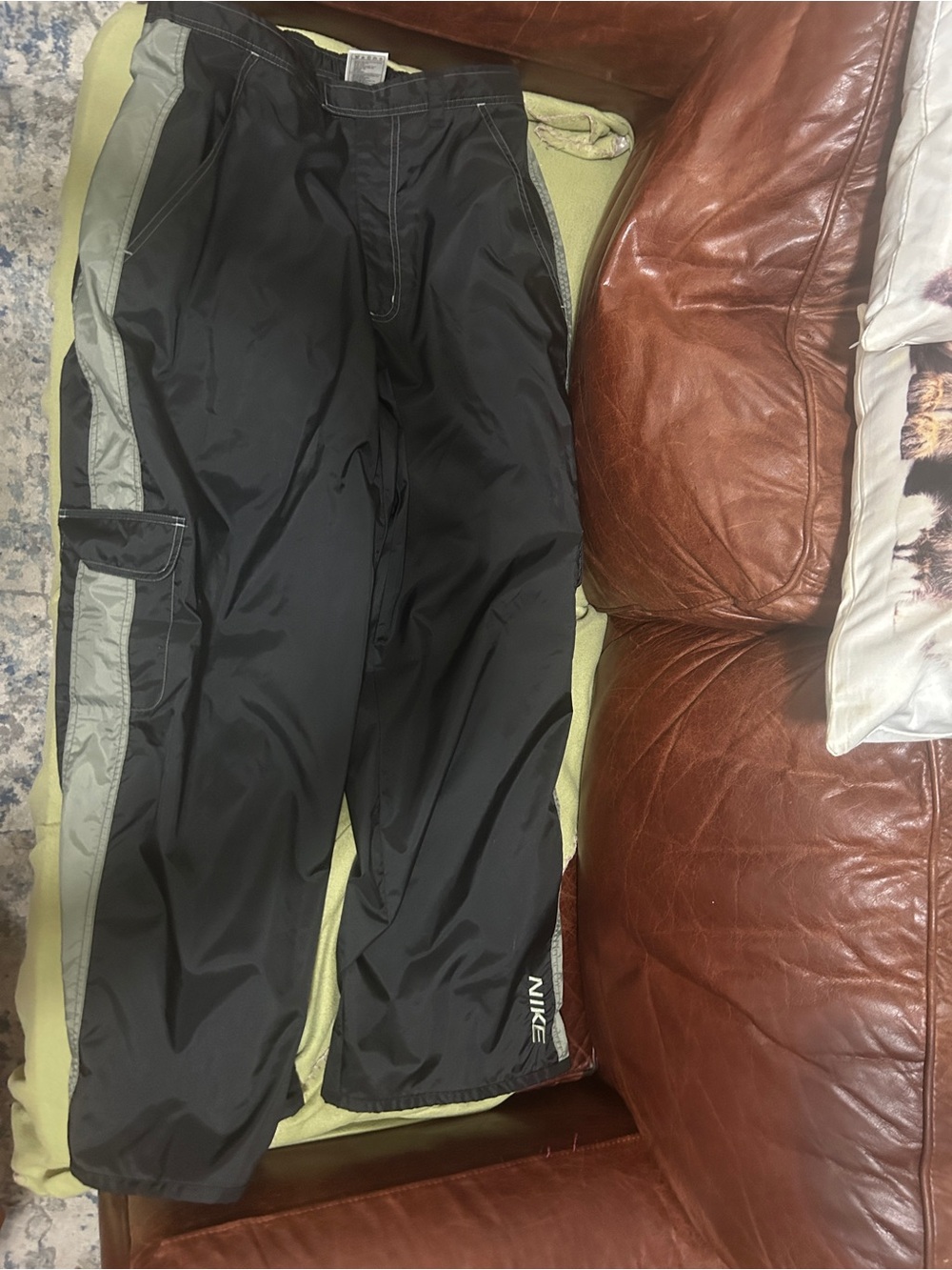 Nike Black Jogger Pants with Gray Side Panels